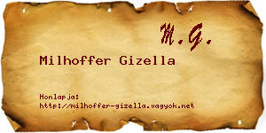 Milhoffer Gizella névjegykártya